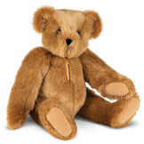 15" Love Your Heart Bear - Three quarter view of seated jointed bear with embroidered scar down center of chest image number 2