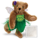 15" Fairy Bear - 3/4 view of standing jointed bear in a green fairy outfit with wings - Vanilla image number 6